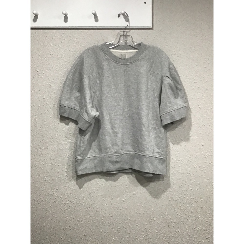 CALIA by Carrie Underwood Womens Pleated Sweatshirt Gray L Minimalist Athleisure - Picture 2 of 6